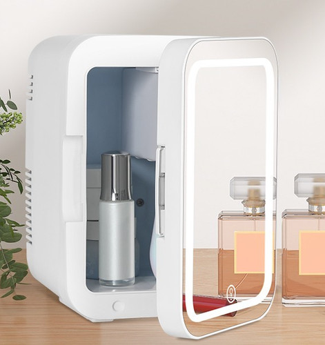 White mini fridge - 4l, light