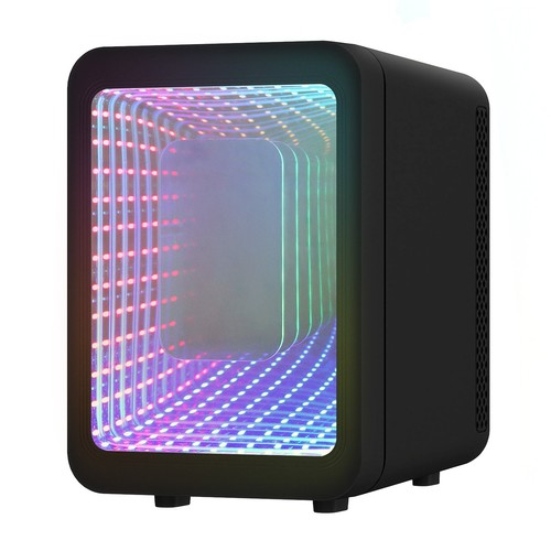 Black mini fridge with - black,