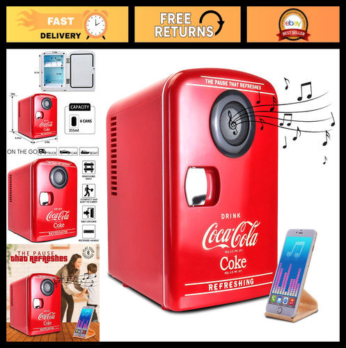 Mini fridge portable retro - 4l,